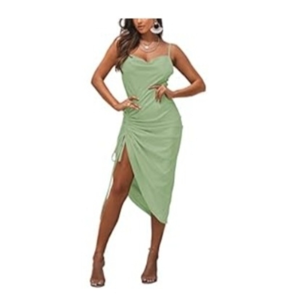 LYANER Women's Sage Green Dress